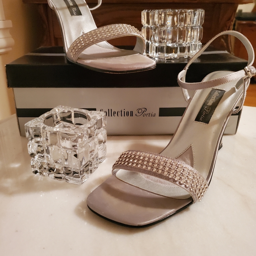 Silver grey heels